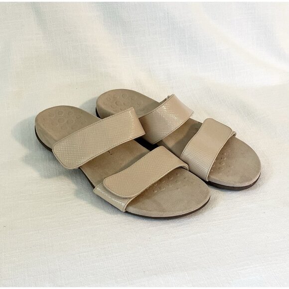 Vionic Women’s Comfort Sandal Samoa Lizard Nude Sz 9 Adjustable - Picture 1 of 13